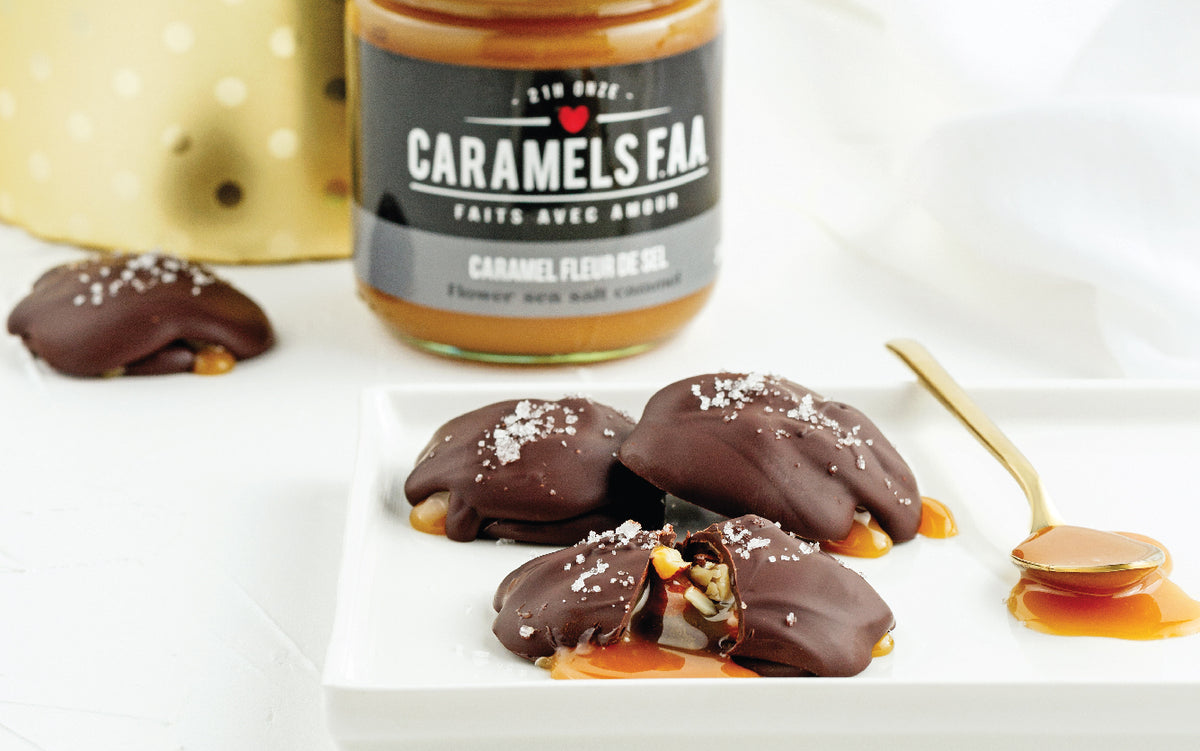 TURTLES AUX AMANDES ET CARAMEL FLEUR DE SEL Caramels FAA Le