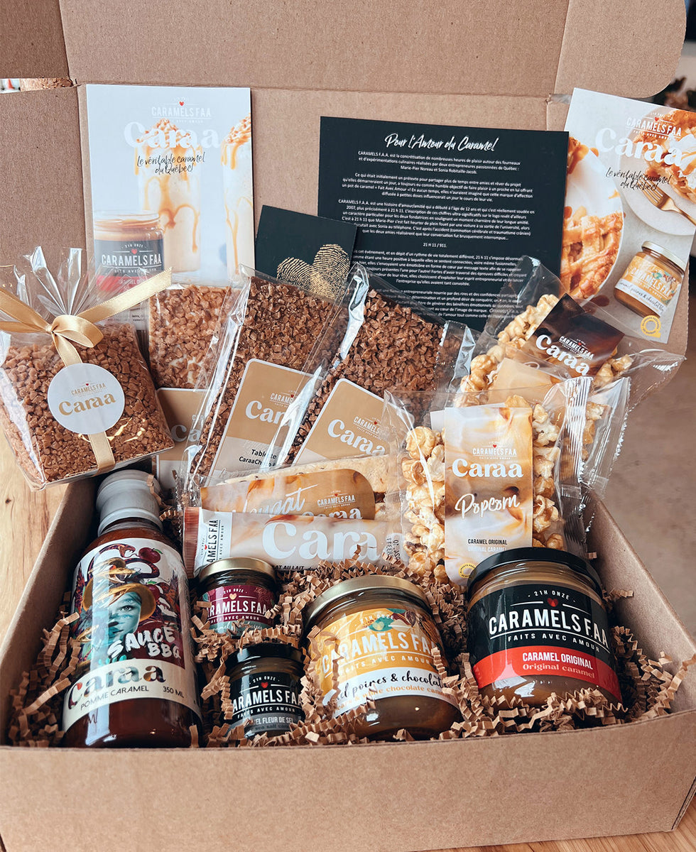 Boîte Corporative 1 Caramels FAA Le véritable caramel du Québec