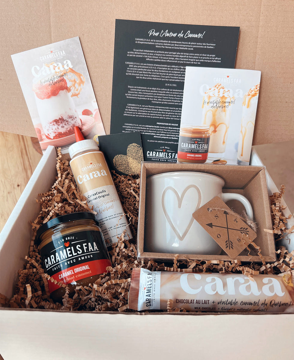 Boîte Corporative 5 Caramels FAA Le véritable caramel du Québec