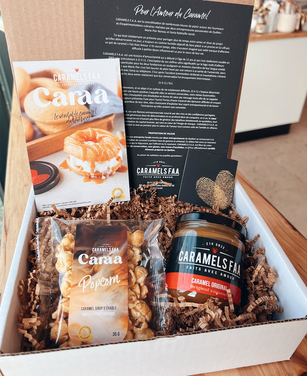 Boîte Corporative 8 Caramels FAA Le véritable caramel du Québec