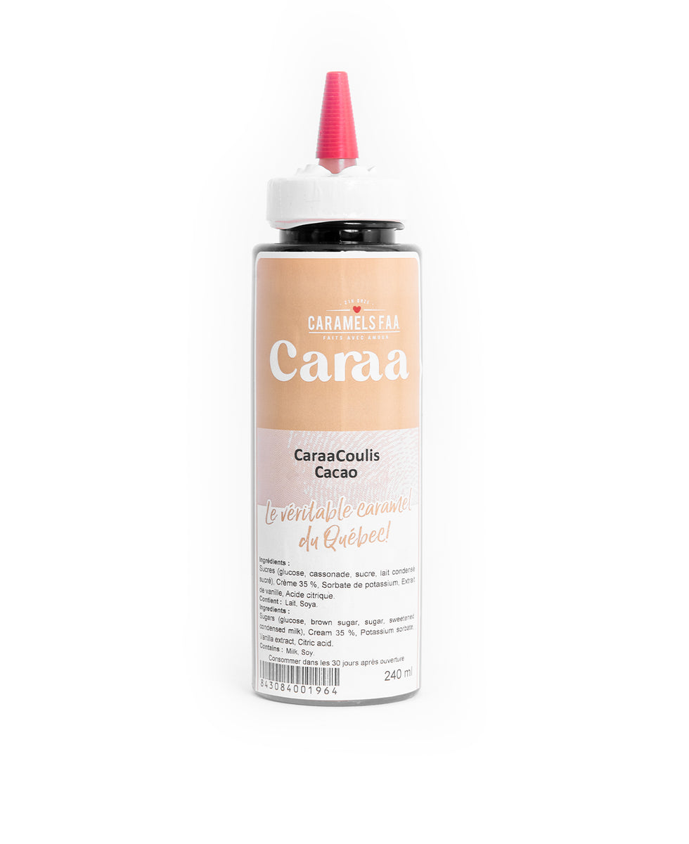 Coulis Caramel Cacao Caramels FAA Le véritable caramel du Québec